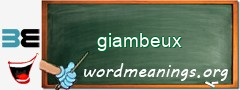 WordMeaning blackboard for giambeux